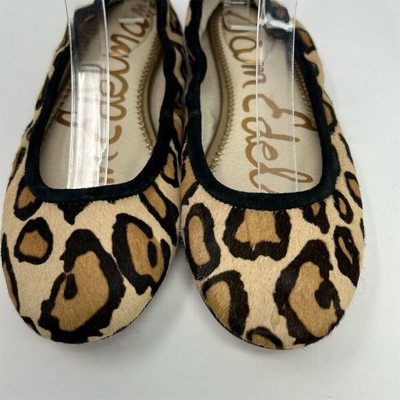 Sam Edelman Women's Leopard Print Leather Ballet Flats Size 6.5 Chic Casual - Picture 6 of 14